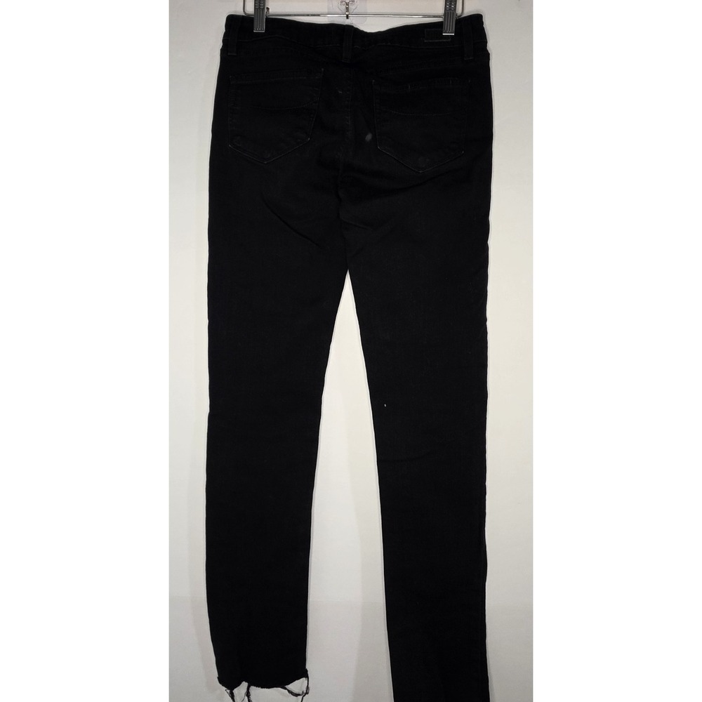 Paige Jeans Womens Size 28 Skyline Skinny Black Distressed Denim Jeans‎ Pants - Picture 3 of 14